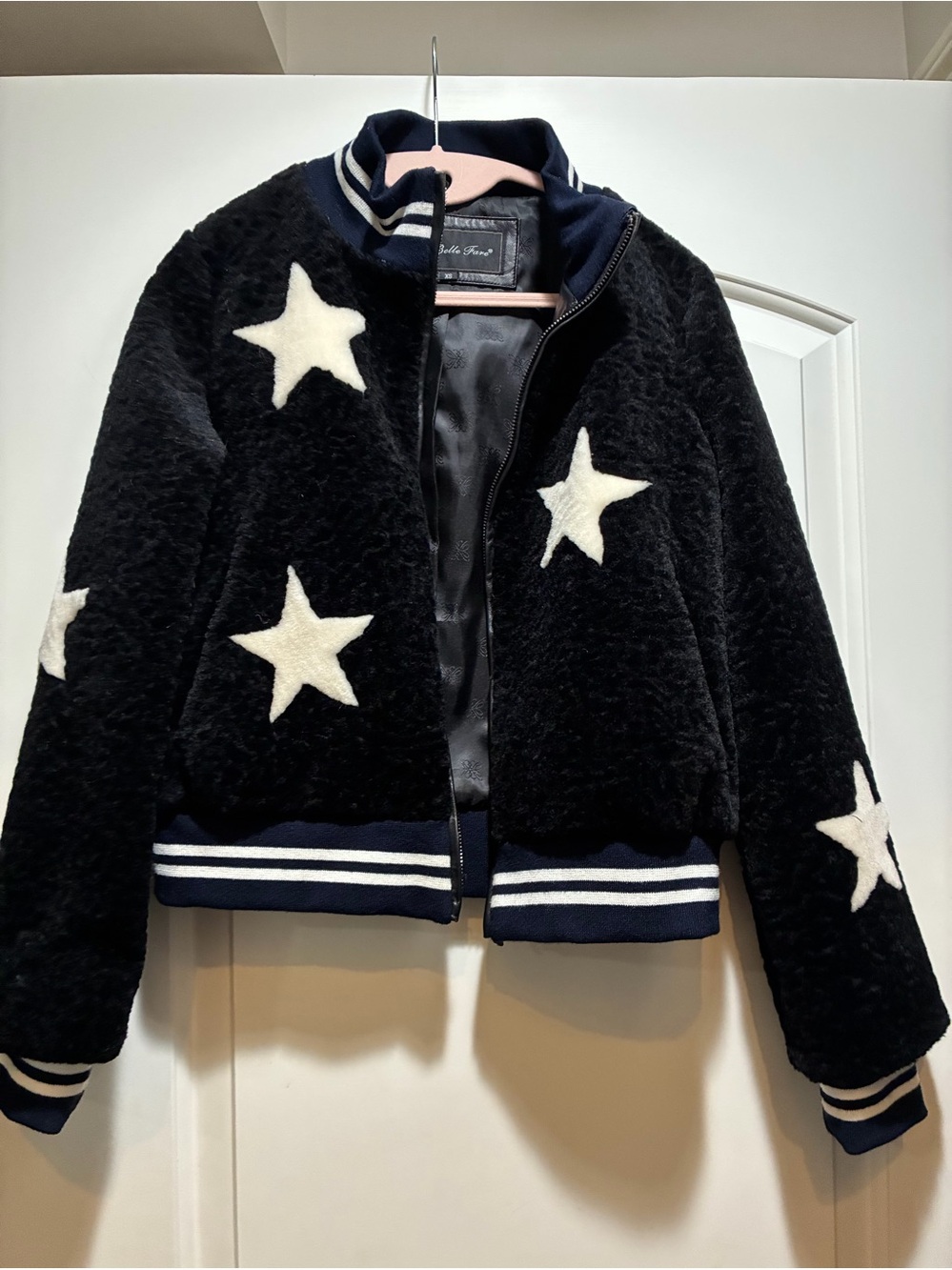 Women’s Black Star Bomber Jacket -